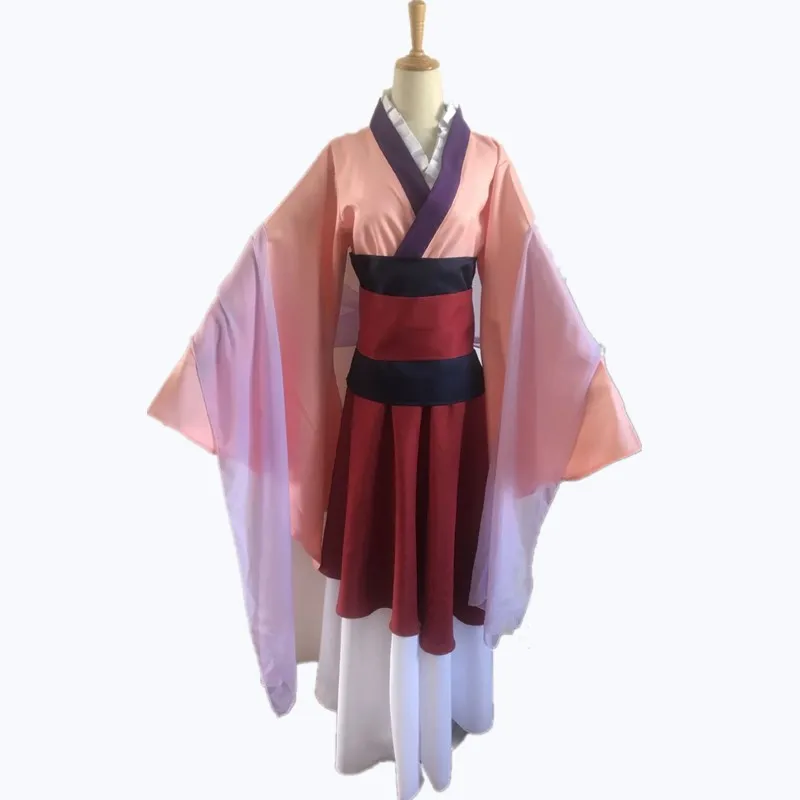 2020 горячее кино Хуа платье Мулан синее/красное принцессы Детский Взрослый