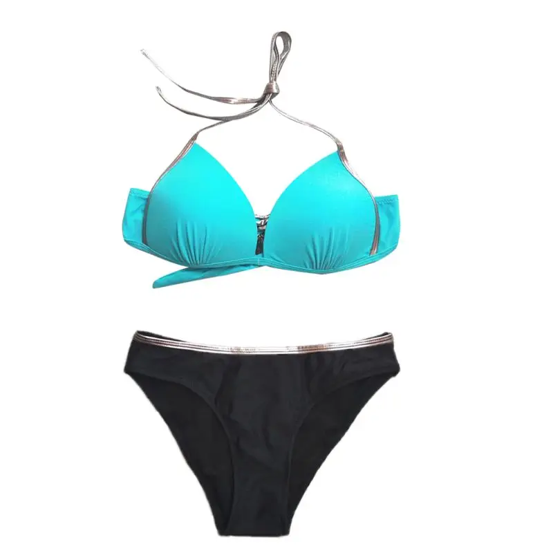 Новинка 2019 сексуальный Двухсекционный купальник пуш-ап женский с высокой