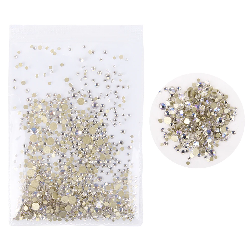 1440 шт./упак. с украшением в виде кристаллов полимерные Стразы плоские оборота для