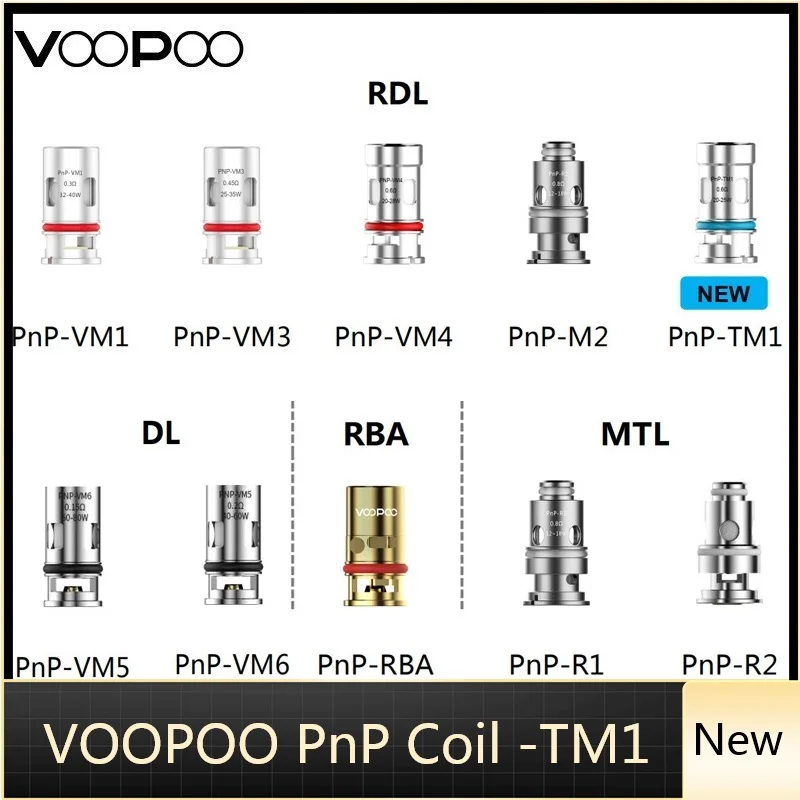 5 шт./упак. VOOPOO PnP Coil Pnp-TM1 Pnp-VM5 PnP-VM6 Pnp-R1 PnP-VM1 PnP-M1 PnP-VM4 Mesh for VINCI Drag S X Kit | Электроника