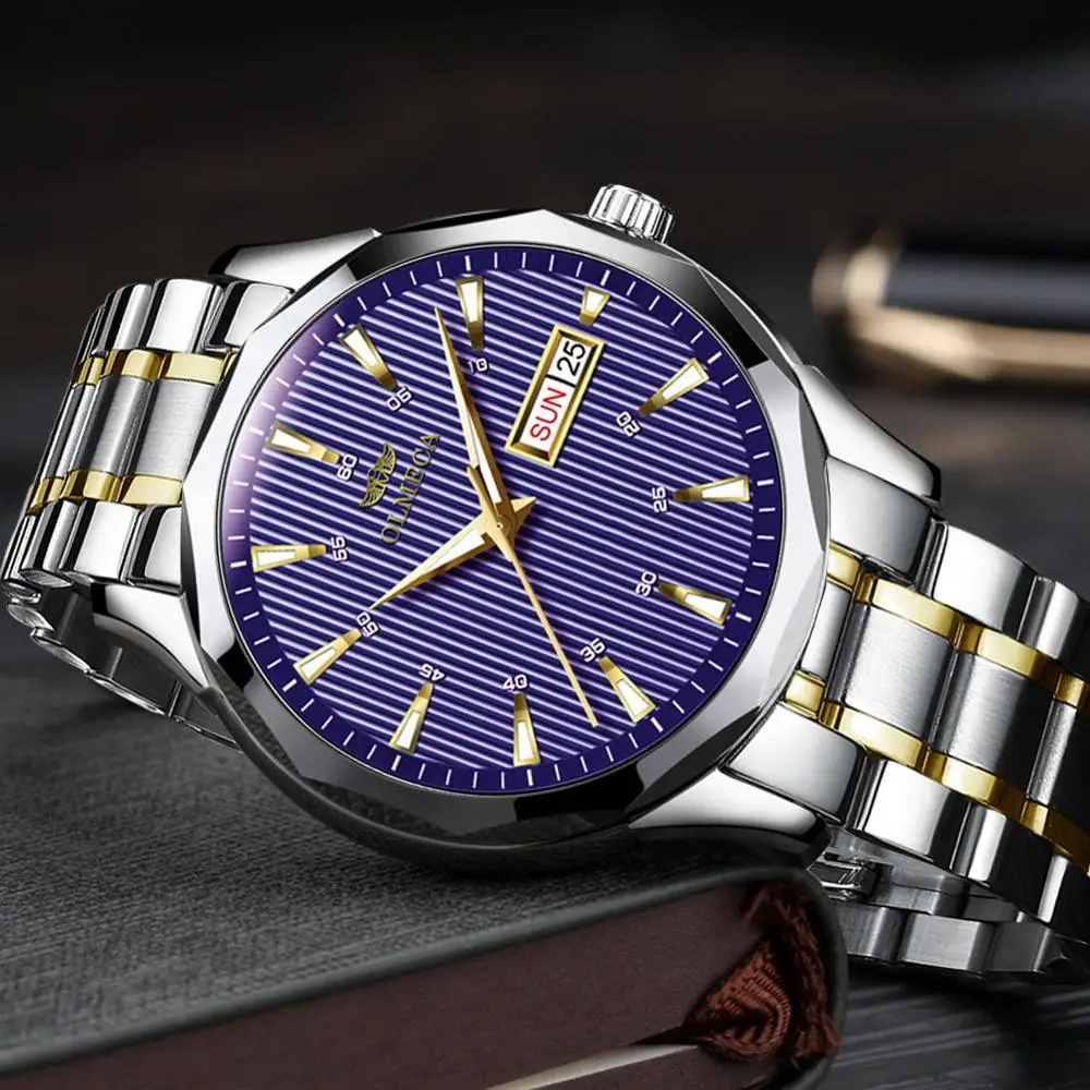 OLMECA модные повседневные брендовые часы с календарем водонепроницаемые наручные