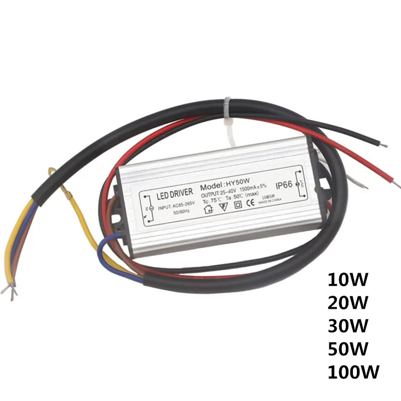 

LED Driver 300mA 900mA 10W 20W 30W 50W 100W For LEDs Power Supply Unit AC85-265V Lighting Transformers For LED Chip Power Lights