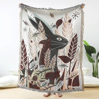 rabbits bohemia throw blanket sofa covers tassel dust cover air conditioning blankets for bed bedroom decor