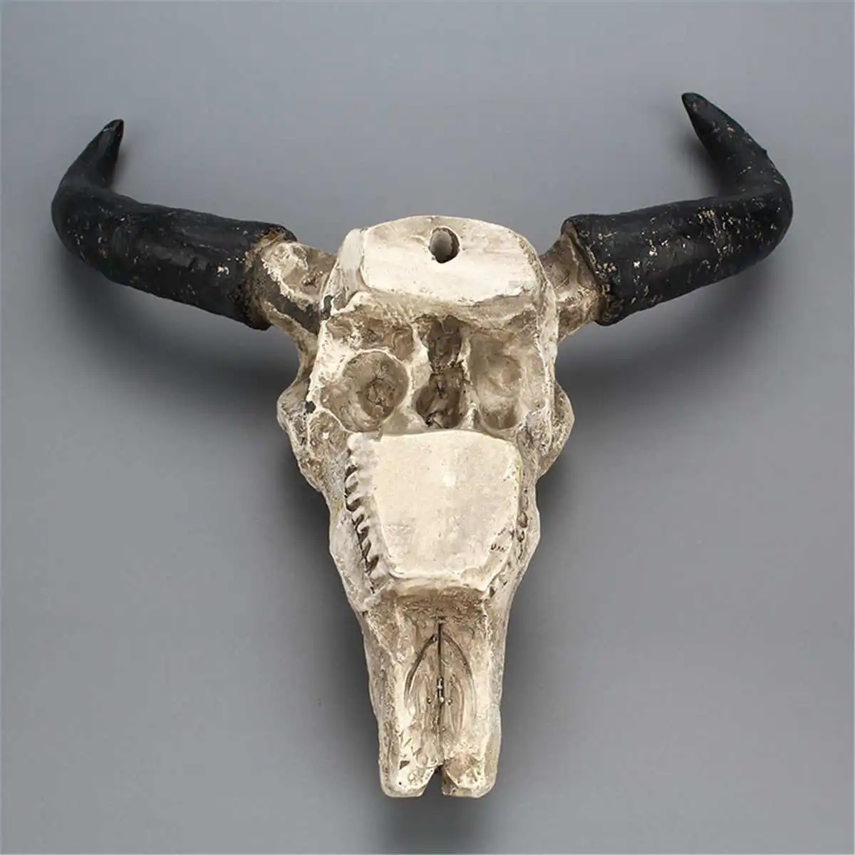 Полимерная голова черепа коровы Longhorn настенное украшение 3D скульптура животного
