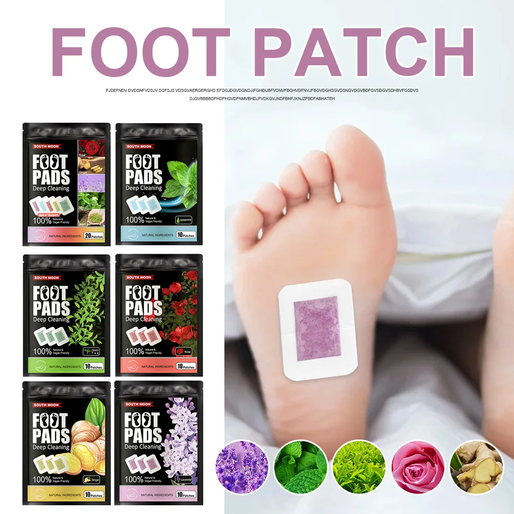 

10 Pcs Dehumidifying Foot Patch Body Detoxification Deep Cleansing Foot Pads Improve Sleep Health Care Foot Patchs Support CSV