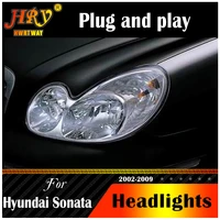 car headlight assembly for hyundai sonata 2002 2009 light assembly drl front car headlights auto headlamp dynamic turnsignal