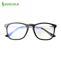 soolala computer glasses frame woman men anti blue light square eyewear blocking glasses optical spectacle eyeglass with cases