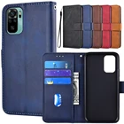 Кожаный чехол-бумажник для Xiaomi Redmi Note 10 Pro Max 10S 9 8 7 Pro 4 4X 9 9A T 9C 9T 8 8A 7A 6A 6 5A 5 Plus