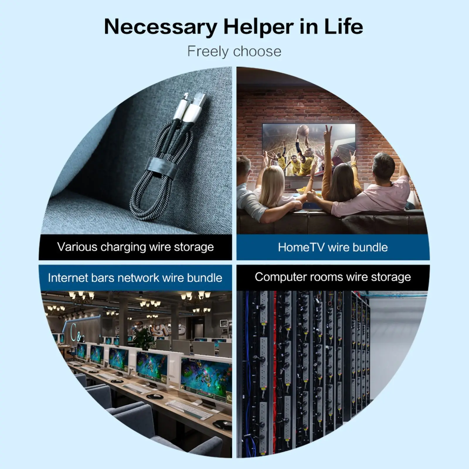 Универсальный Кабельный органайзер SOONHUA держатель для сматывания проводов