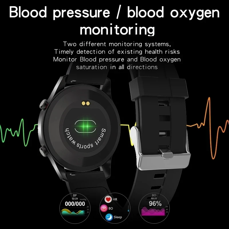 

2021 New Mens Smart Watch Men Sports sleep Heart rate Blood pressure Information reminder Call answering Waterproof smartwatch