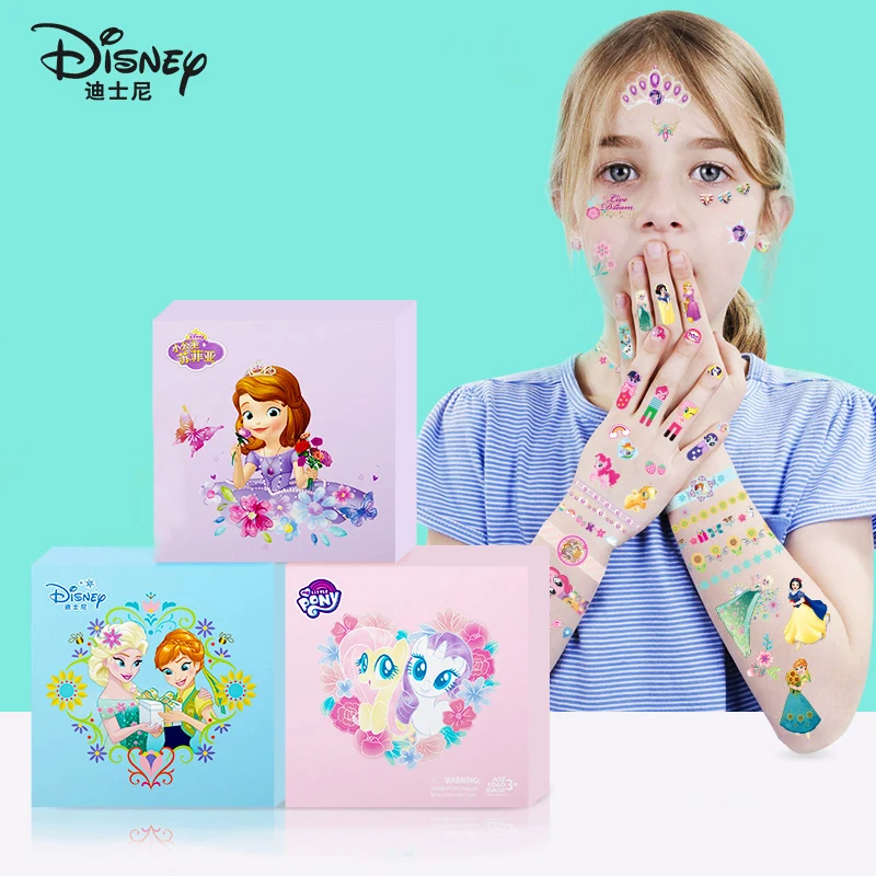 Disney Princess Frozen Anna Elsa Sofia тату наклейки для девочек Мультяшные креативные DIY