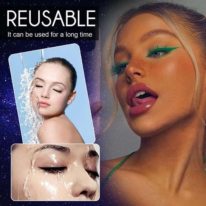 

Reusable Glitter Eyeliner Stickers False Eyelashes To Easy Stickers Eyelash Use Eye Waterproof Eyeliner And Makeup Remove C8I8