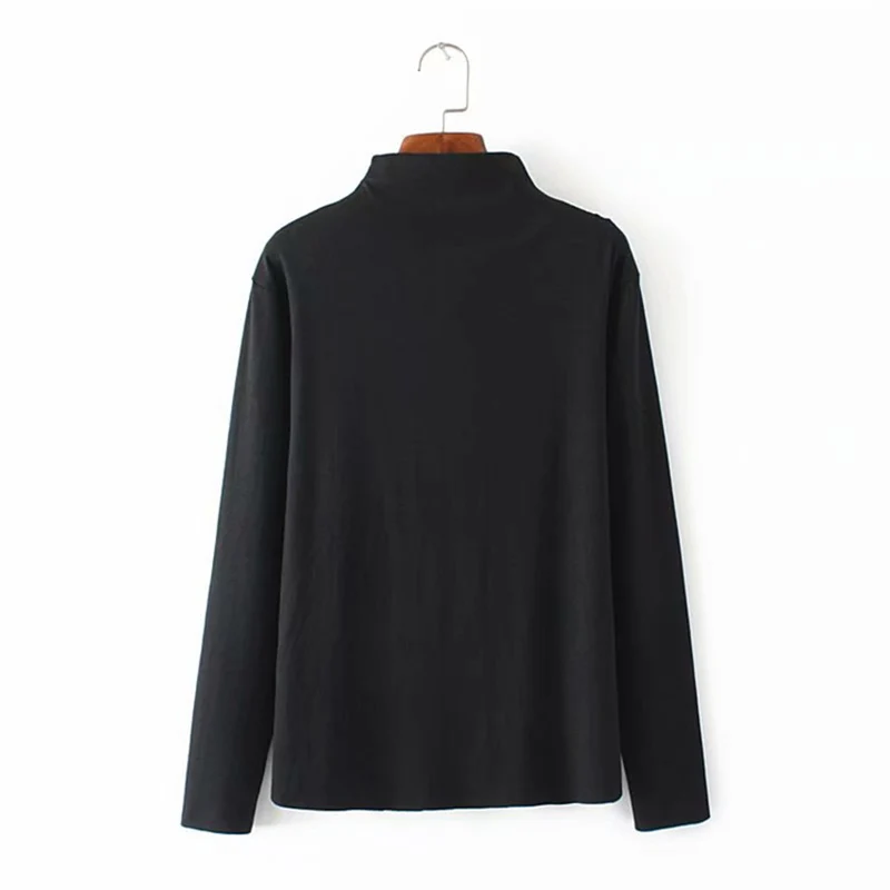 Женская футболка с длинным рукавом и высоким воротником модель G637 | одежда