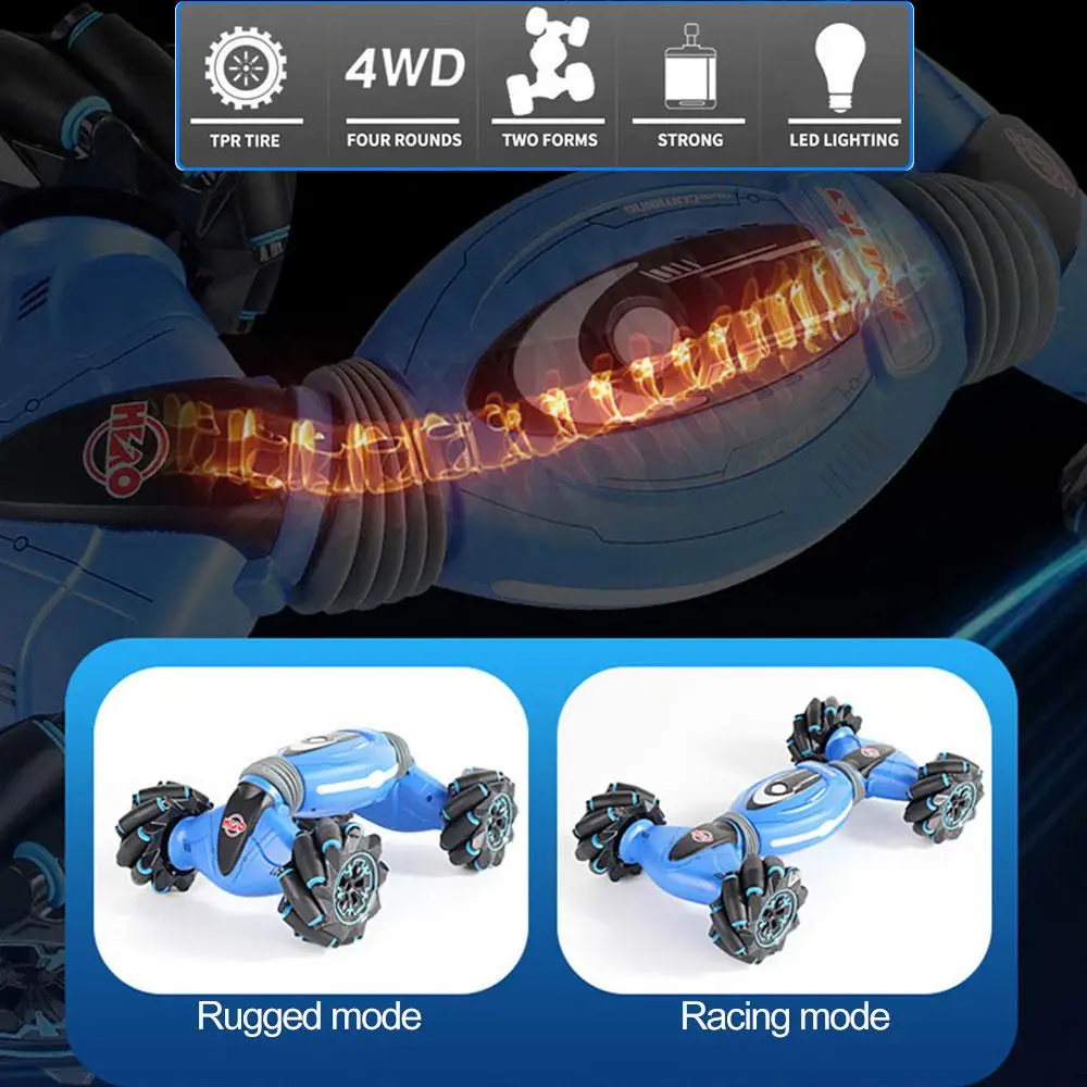 RC 2,4 ghz 4wd 360 градусов ручные часы с дистанционным управлением трансформирующийся поворотный датчик жестов скалолазание трюк игрушечный автомобиль