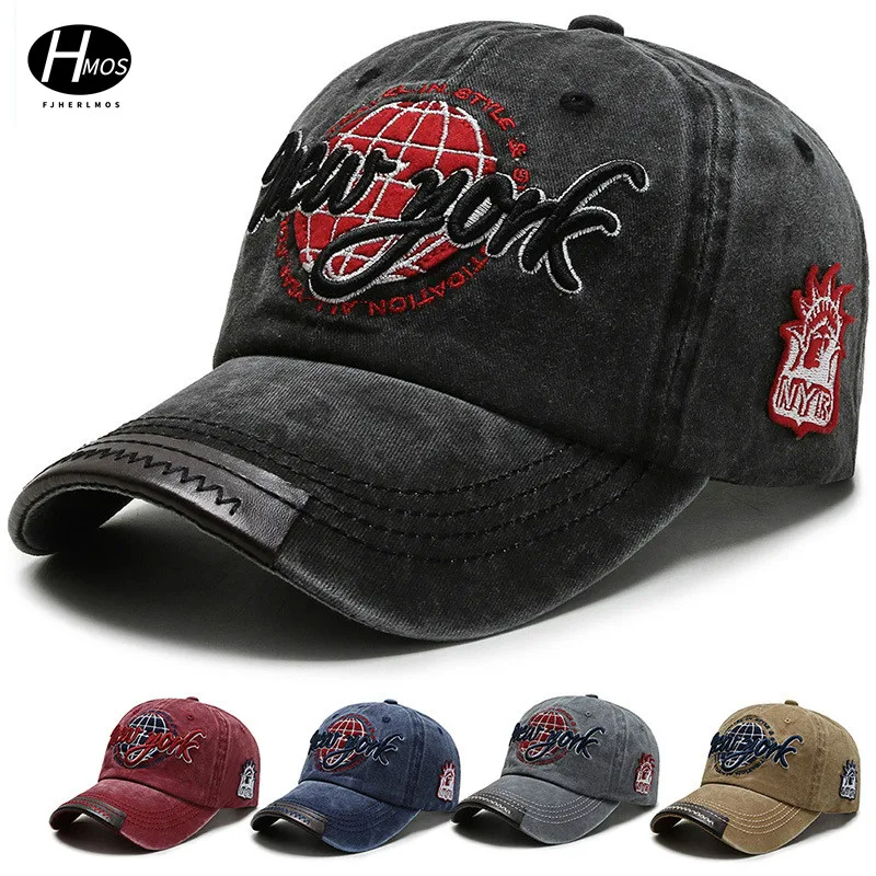 Шляпы для мужчин и женщин весенние летние бейсбольные кепки помытые хлопковые