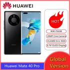 Сотовый телефон Huawei Mate 40 Pro 5G, Восьмиядерный процессор Kirin 9000, экран 6,76 дюйма OLED, камера 50 МП, 400 мАч, Android 10, Wi-Fi 6 +, NFC