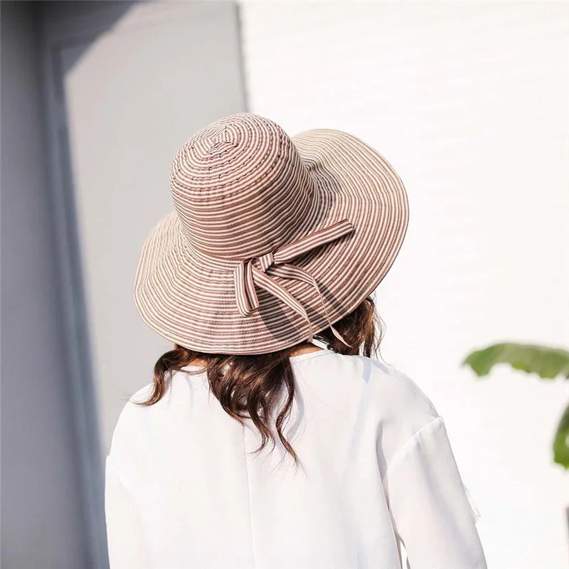 Солнцезащитные шляпы 2020 новая пляжная кепка шляпа от солнца Складная полосатая