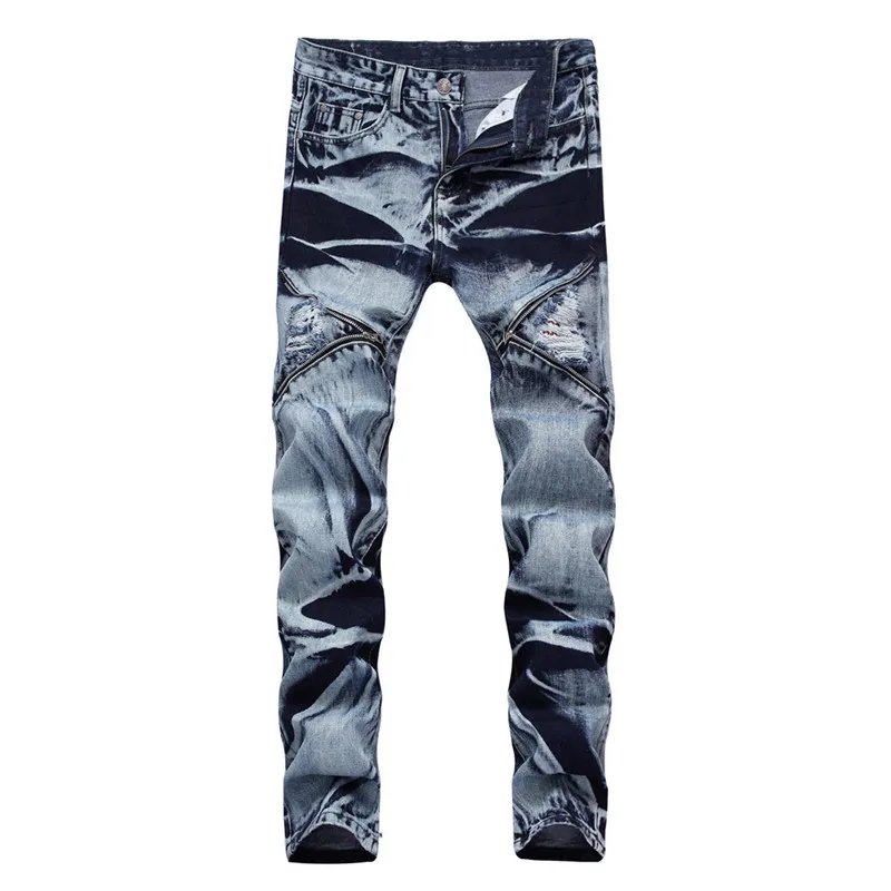 KIMSERE Мужская Мода Рваные Джинсы Брюки Марка NEW fashion Hi Street Винтаж потертые