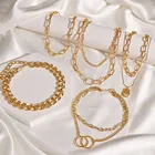 Винтажное многослойное золотое массивное ожерелье-цепочка для женщин, нерегулярное ожерелье с замком для монет, модное ювелирное изделие для вечеринки, подарок цепочка на шею женская бижутерия цепь на шею ожерелье