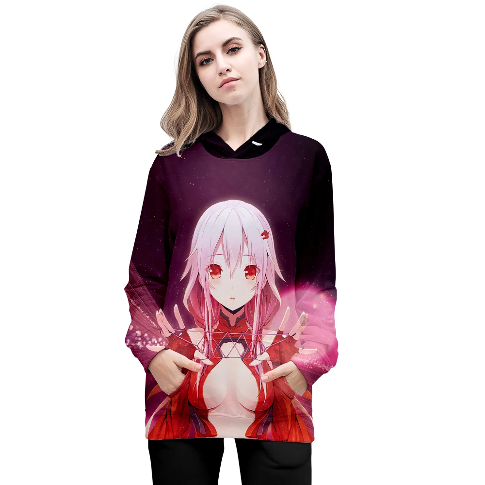 

Guilty Crown Harajuku Ladies 3D Hooded Jacket Kawaii Girl Print Fashion Casual Ladies Hooded Sweatshirt Pop Hip Hop Pullover