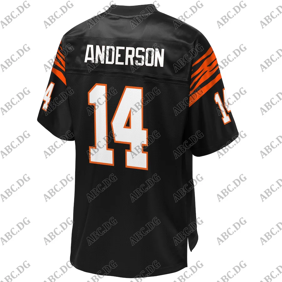 

Men Women Kid Youth Cincinnati Ken Anderson Pro Line Black Replica Retired Player Jersey