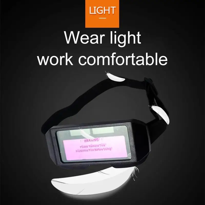 

Black Anti-ultraviolet Heat Resistance Welding Automatic Eyes Welding Glasses B8T0 Darkening Band Helmet Protect With A5M4