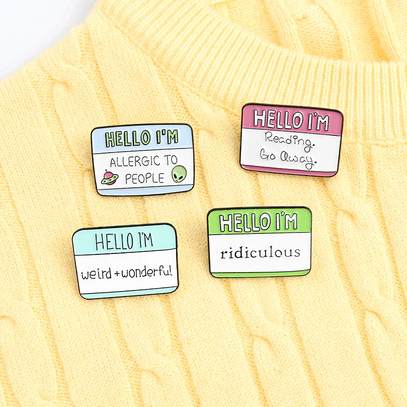 Fun диалога эмали штырь Роман броши &quotЦитата&quot Сумка Одежда отворотом футболка с