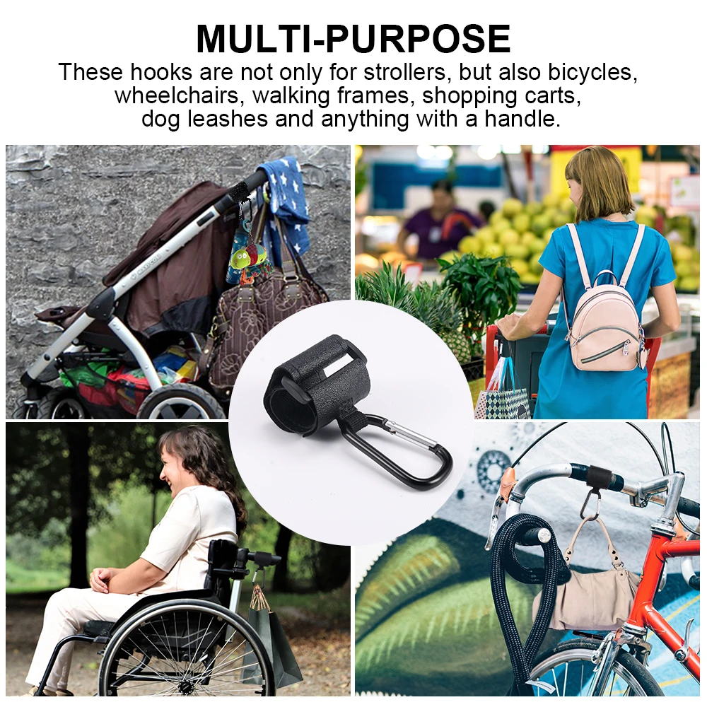 

Stroller Hooks Hanger Hooks Baby Diaper Bags Hanger Mom Purse Multi-Purpose Stroller Organizer Clip Backpack Shopping Cart Hook