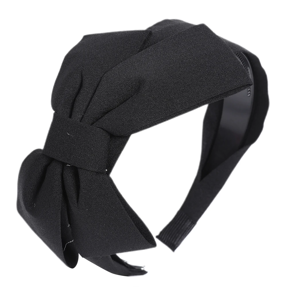 Моланский Классический Клетчатый тканевый бант широкая повязка на голову аксессуары для волос для современных женщин обруч для волос модные резинки для волос ободок головной убор - Цвет: Black