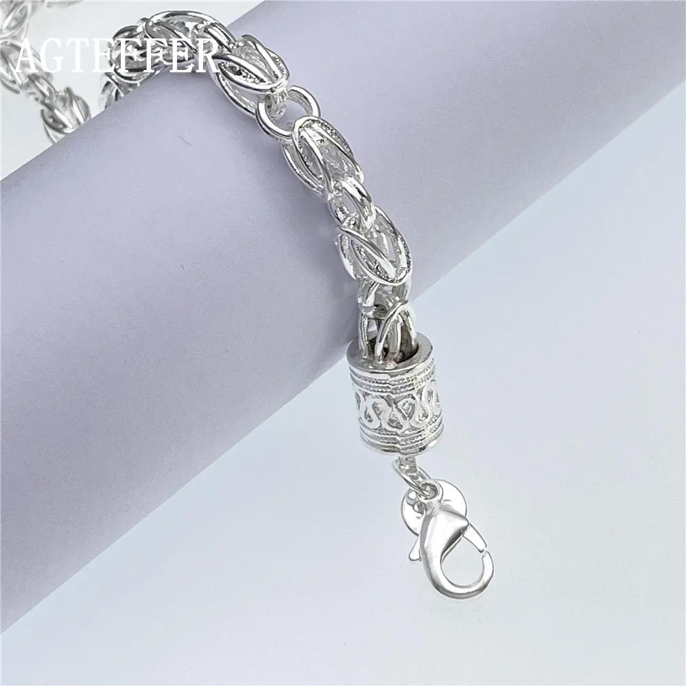 

AGTEFFER New 925 Sterling Silver Dragon Head Bracelet For Women Wedding Engagement Party Jewelry