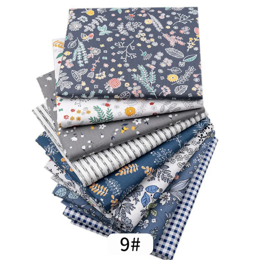 

DIY Cotton Twill Printing Fabric 25*25 Hand-made Cloth Fabric Head Cotton Fabric By The Yard Fabric for Dress