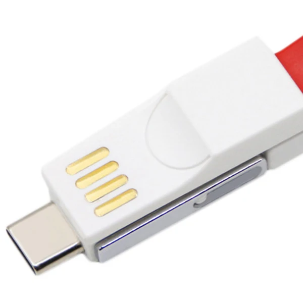 3 в 1 брелок Usb Магнитный зарядный кабель синхронизации данных для Iphone Android type C