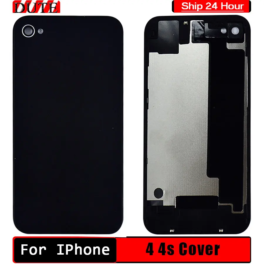 

100% Tested Back Cover Black White Case For iphone 4 S 4G 4S Rear Glass Battery Door Housing Replacement Parts For 4 Back Cover