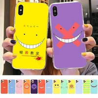 maiyaca assassination classroom cute faces phone case for iphone 11 12 13 mini pro xs max 8 7 6 6s plus x 5s se 2020 xr cover