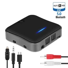 CSR8675 Bluetooth 5.0 Transmitter Receiver APTX HD Adapter 3.5mm/SPDIF/Digital Optical Toslink Adapter For TV PC Car Speaker