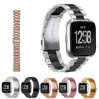 Ремешок из нержавеющей стали для фитнес-браслета Versa Versa 2, Безвинтовой сменный металлический ремешок для часов