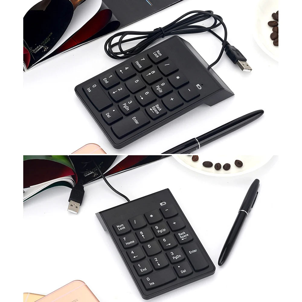 Проводная USB цифровая клавиатура KKmoon тонкая мини с цифрами 18 клавиш для iMac/Mac
