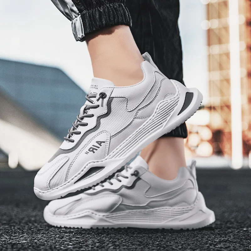 

Breathable Summer Sport Shoes Men Sneakers Man Breathable Running Shoes Men's Sports Shoes Black Gray Green Tennis Male X036