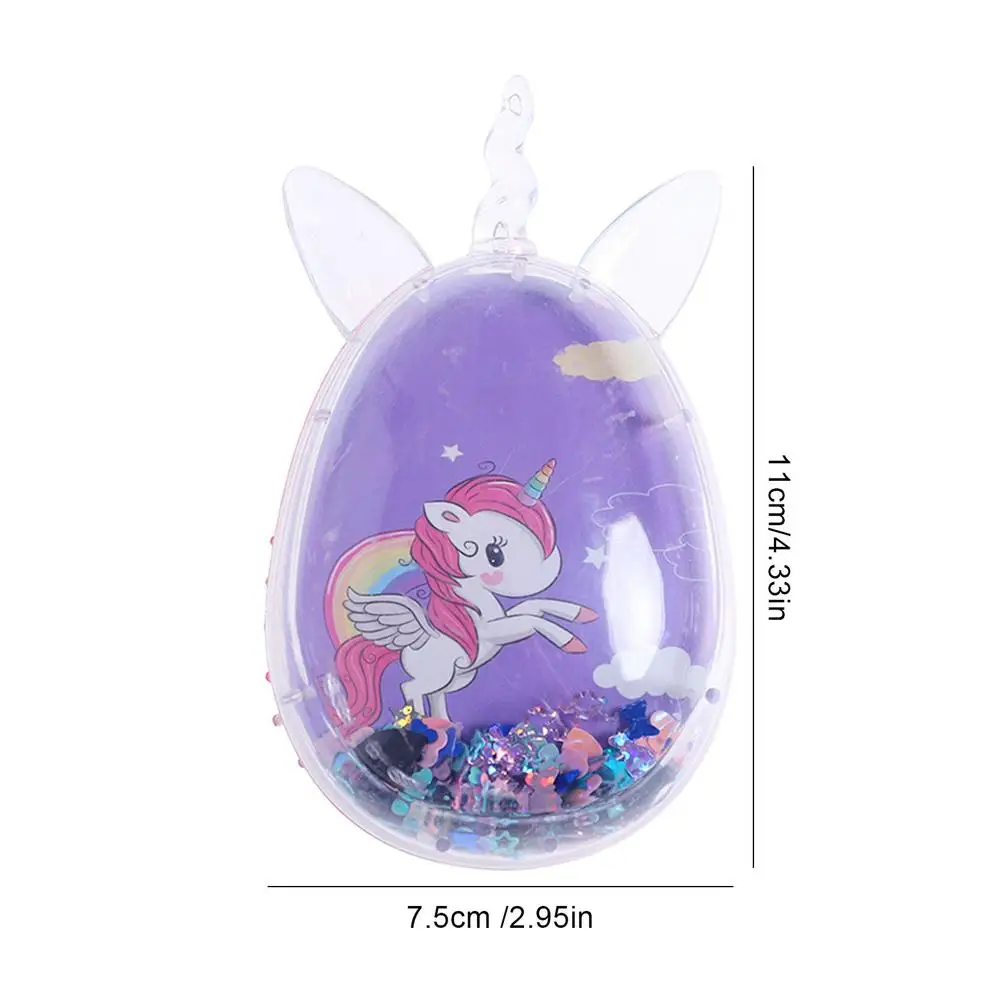 Массажная расческа для волос милая щетка с прозрачными блестками и мультяшным