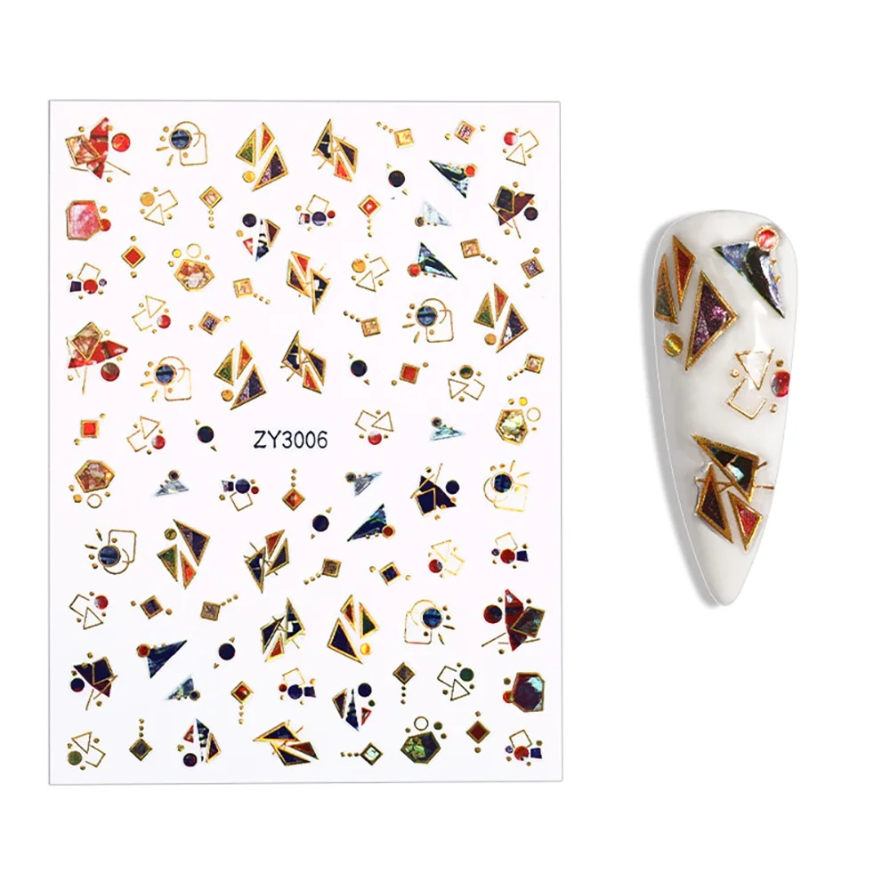 

1 Piece Retro Nail Art Sticker Geometric Constellation Planet Nails Decoration Decal Slider DIY Design Manicure Accessories