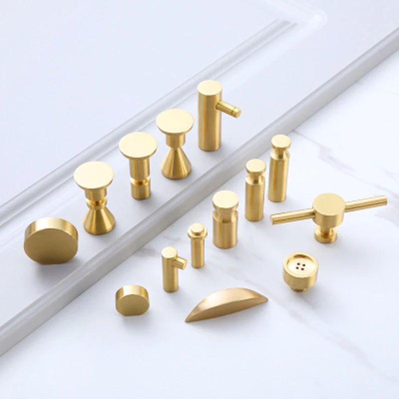 

1pcs Brass Handle Hidden Simple Mini Diverse Single Hole Door Window Thicken Cupboard Handles Tools Hardware Pulls Bar Handle