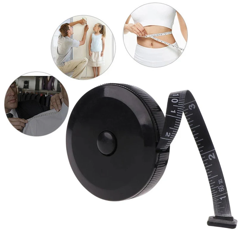 

1 Pack 1.5m/60inch Tape Measures Dual Sided Retractable Tools Automatic ABS Flexible Mini Sewing Measuring Tape Random Colors