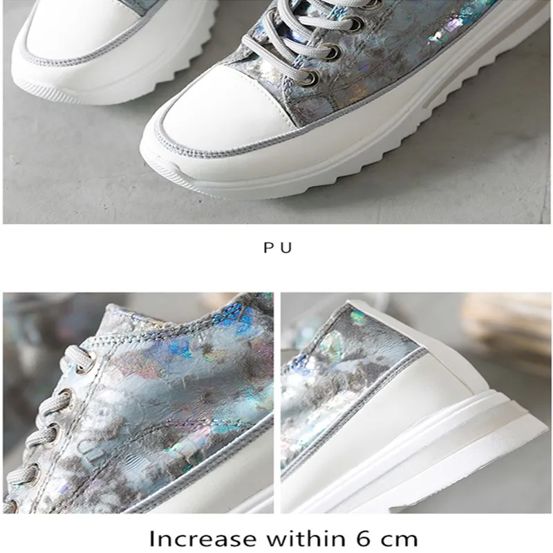 Fujin/Женская Вулканизированная обувь Кроссовки на платформе Обувь танкетке Сезон