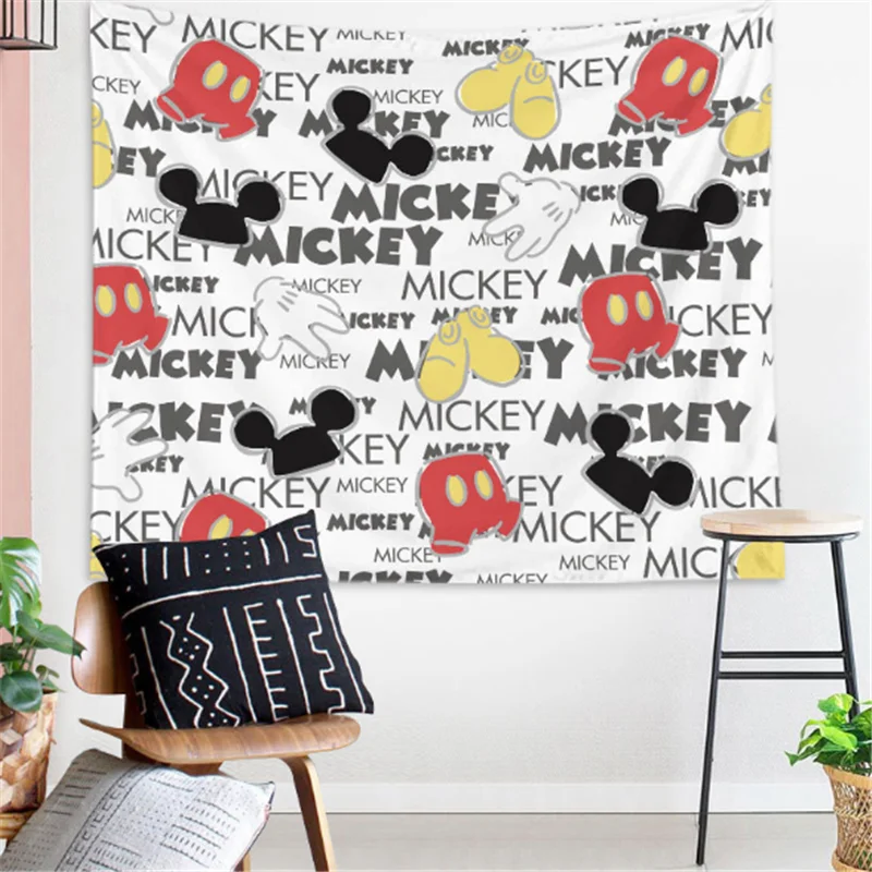 Настенный гобелен с рисунком из мультфильма Дисней Микки и Минни Маус МАНДАЛА