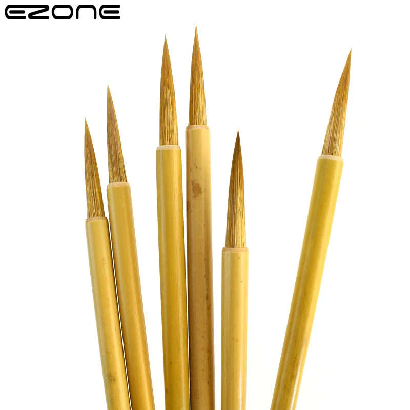 Кисть для письма EZONE Weasel из бамбука ручка с крючками рисования акварелью