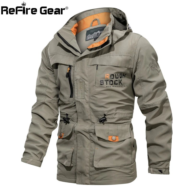 Мужские военные тактические куртки ReFire Gear Повседневная Водонепроницаемая