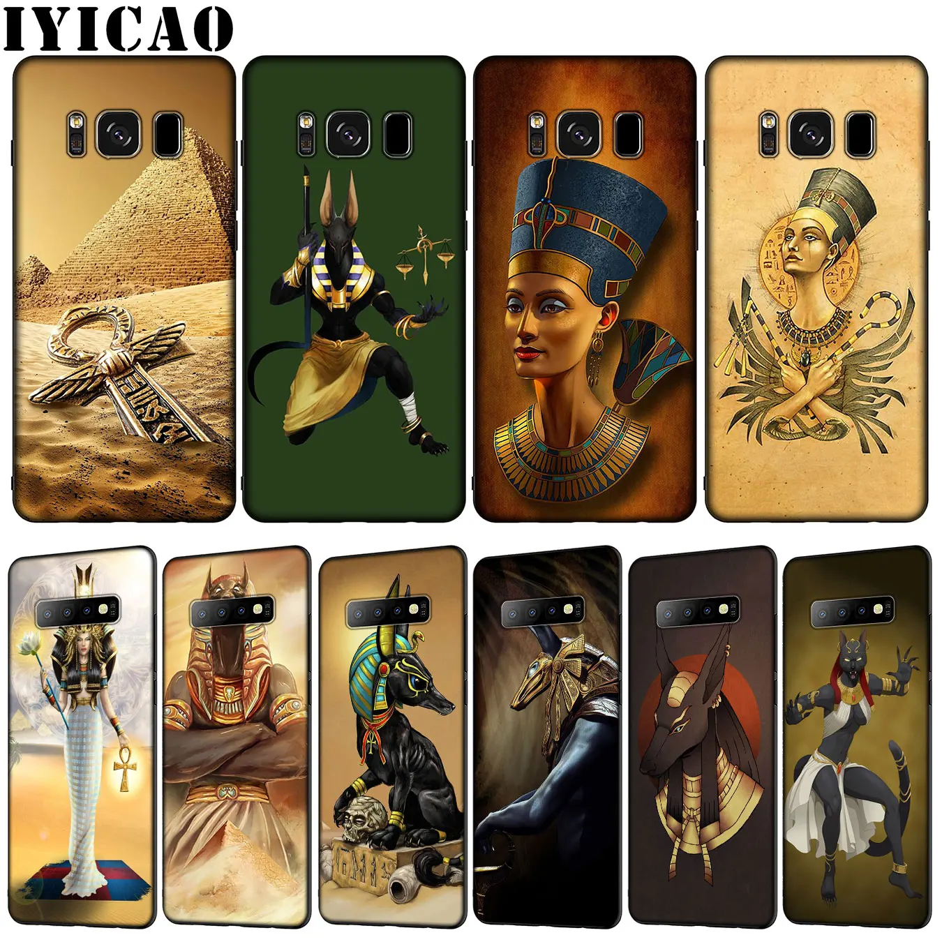 Мягкий ТПУ силиконовый чехол для телефона IYICAO Египет Nefertiti Anubis Ankh Samsung Galaxy S20 Ultra S10
