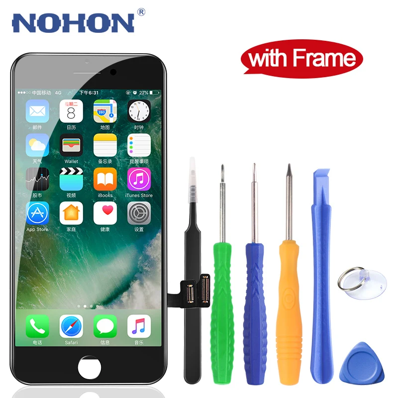 NOHON ЖК-экран для iPhone 6 6S 7 Дисплей 3D дигитайзер в сборе с рамкой 3D сенсорный экран Замена AAAA Мобильный телефон lcd s+ Инструменты