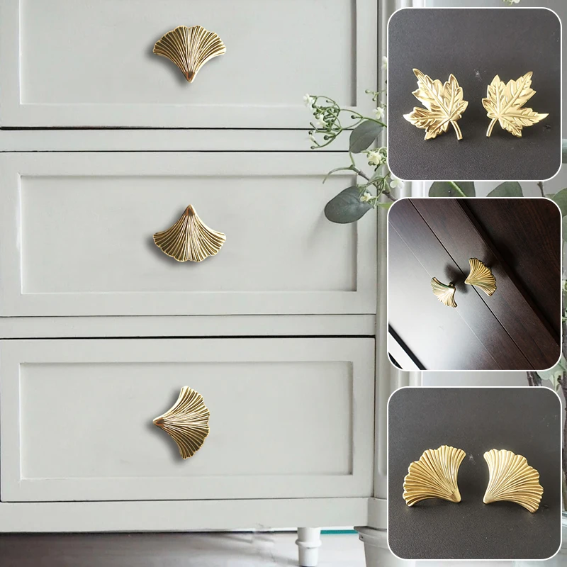 1 шт. металлическая дверная ручка в Форме Кленового Листа креативные шкафы ящики