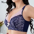 Бюстгальтер Meizimei с эффектом пуш-ап, размера плюс, сексуальный кружевной бюстгальтер с цветочным принтом для женщин, 2020, Лидер продаж, чашка BCD 36, 38, 40, 42, 44, 46